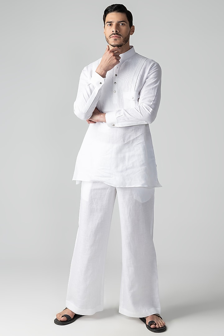 White Linen Co-Ord Set by AMIT ARORA at Pernia's Pop Up Shop