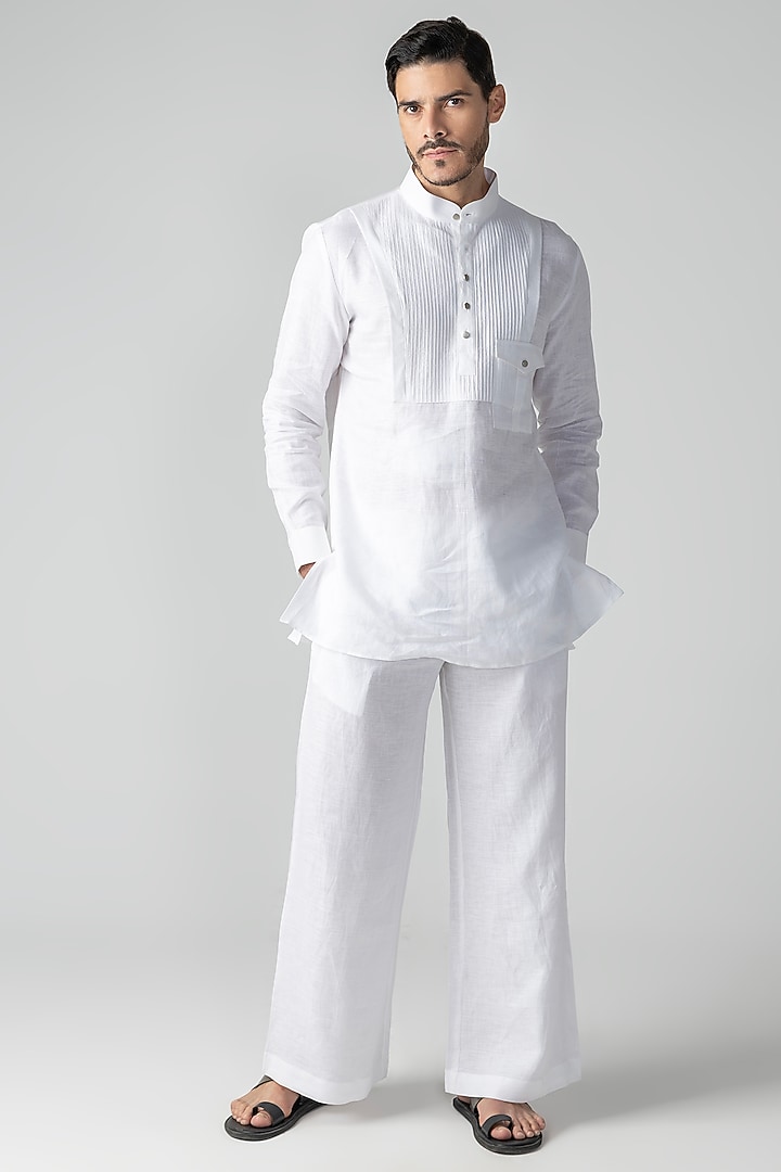 White Linen Co-Ord Set by AMIT ARORA at Pernia's Pop Up Shop