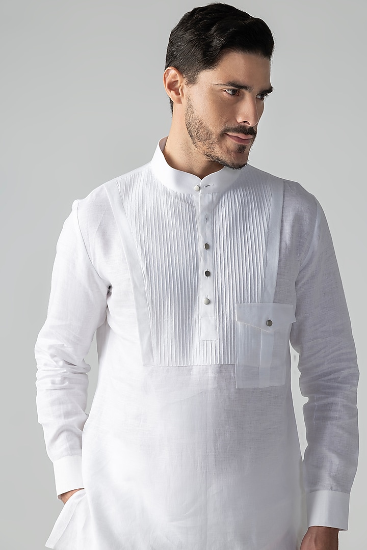 White Linen Co-Ord Set by AMIT ARORA at Pernia's Pop Up Shop