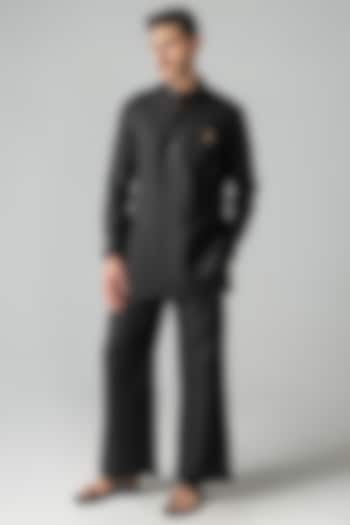 Black Linen Co-Ord Set by AMIT ARORA at Pernia's Pop Up Shop