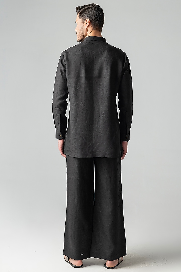 Black Linen Co-Ord Set by AMIT ARORA at Pernia's Pop Up Shop