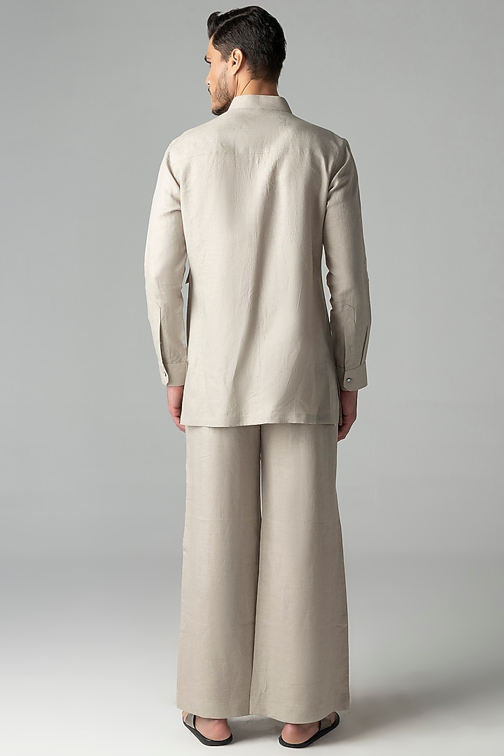 Beige Crepe Co-Ord Set by AMIT ARORA at Pernia's Pop Up Shop