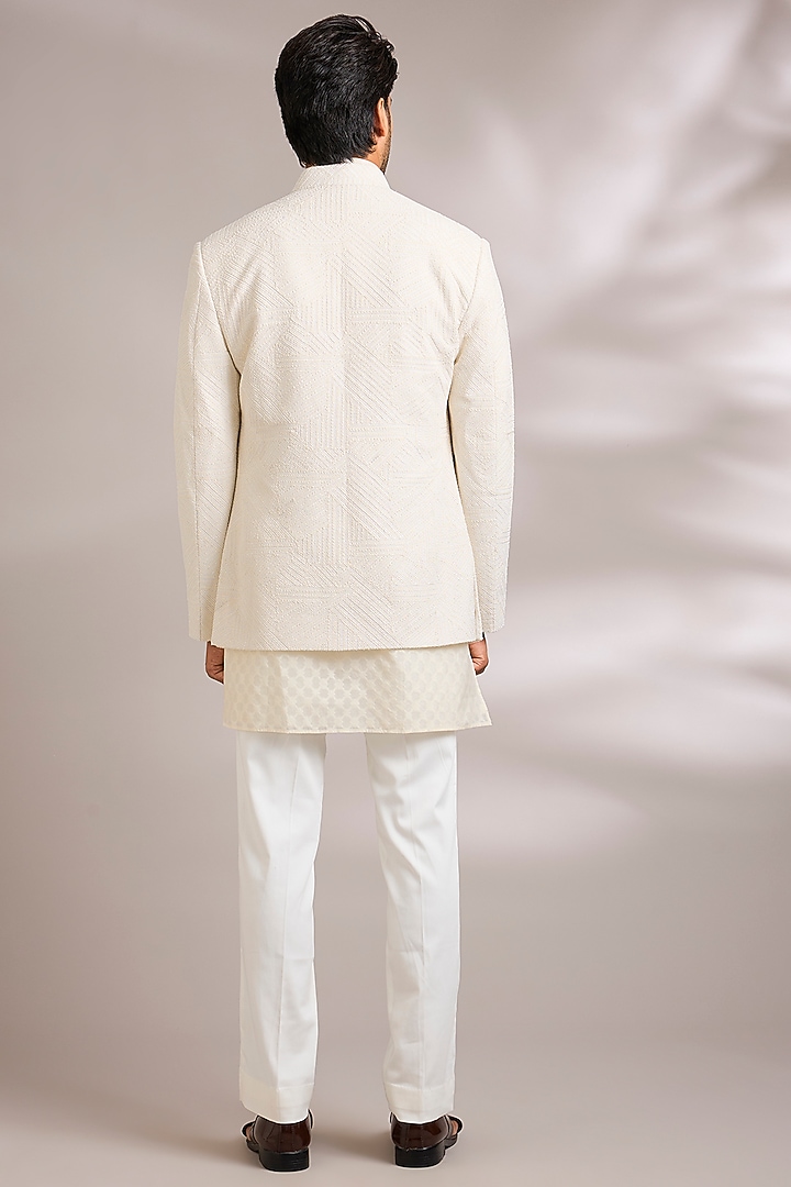 Ivory Silk Indo-Western Set by AMIT ARORA at Pernia's Pop Up Shop