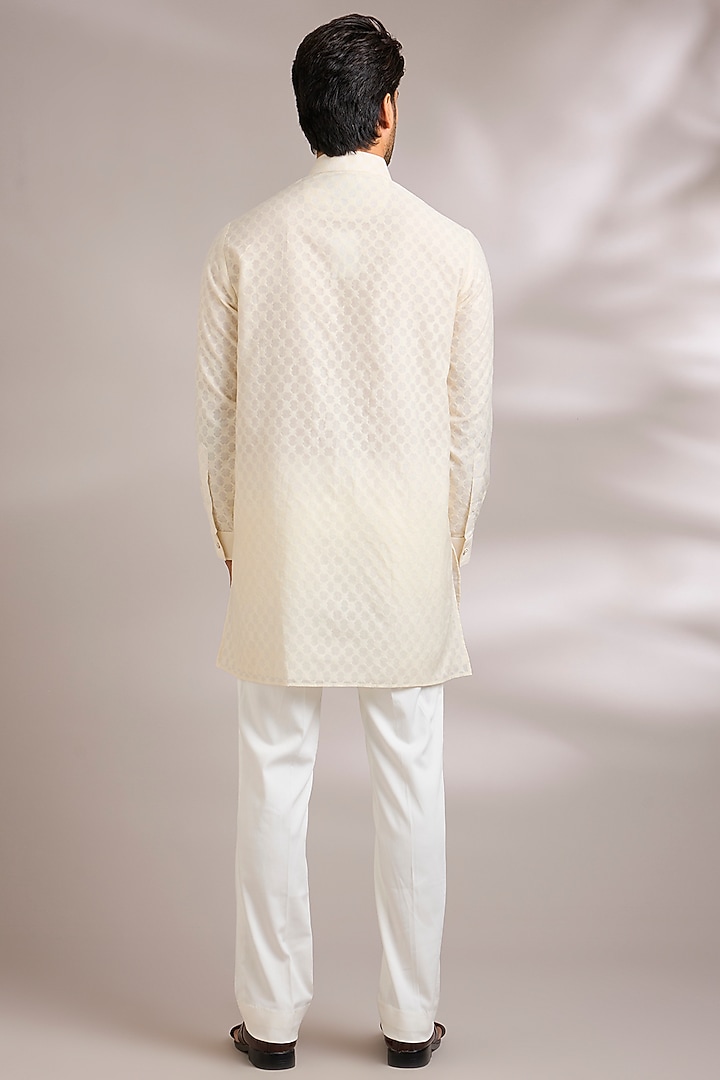 Ivory Silk Indo-Western Set by AMIT ARORA at Pernia's Pop Up Shop