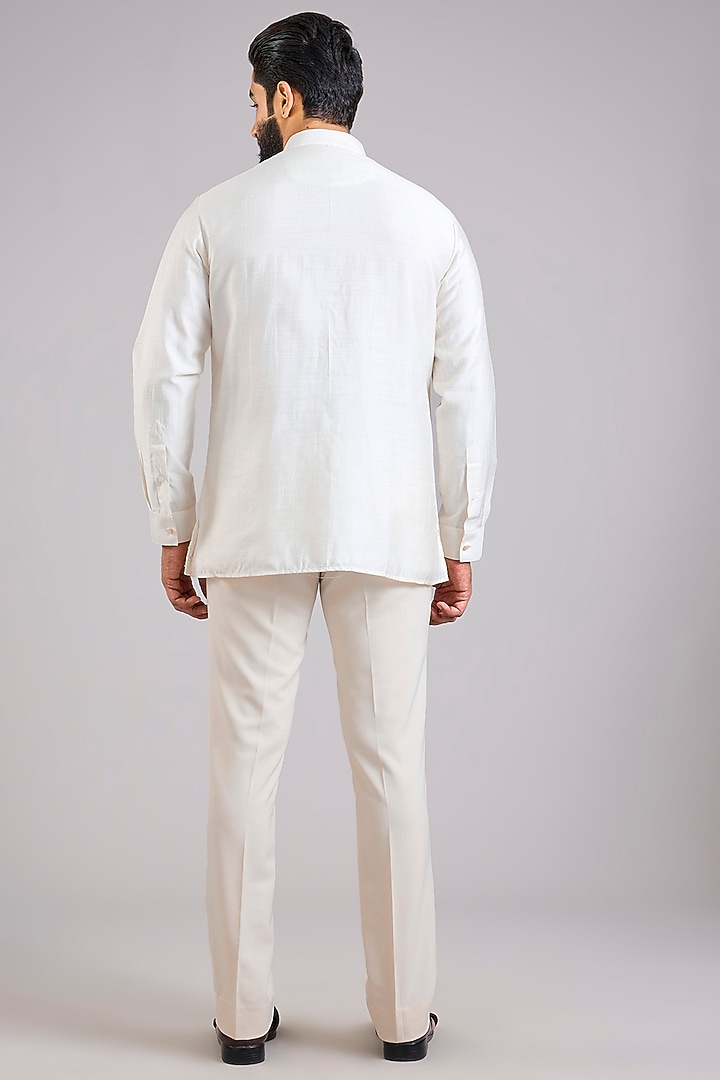 Cream Silk Indo-Western Set by AMIT ARORA at Pernia's Pop Up Shop