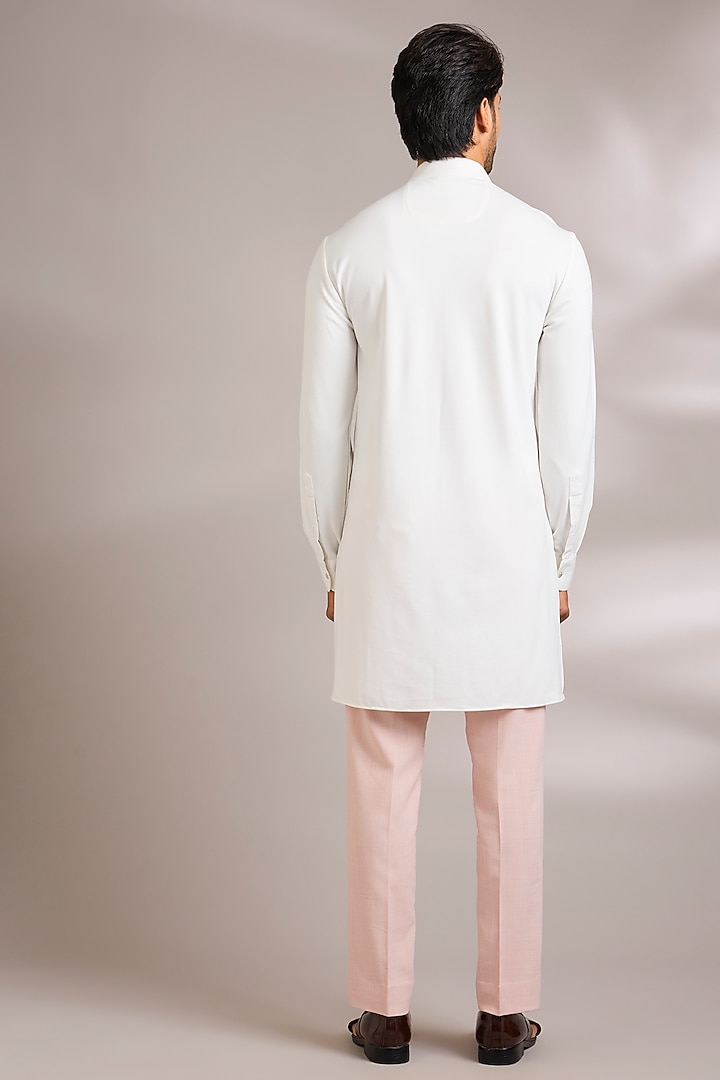 Baby Pink Silk Indo-Western Set by AMIT ARORA at Pernia's Pop Up Shop