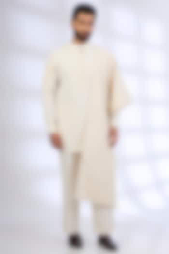 Ivory Silk Kurta Set by AMIT ARORA at Pernia's Pop Up Shop