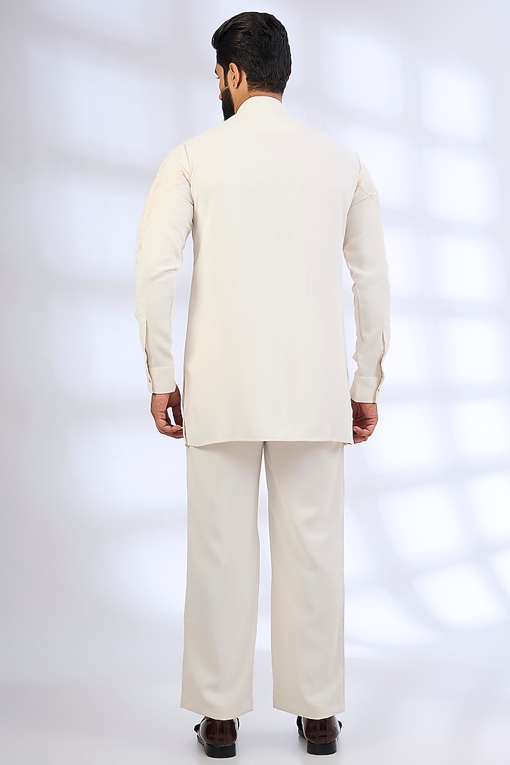 Ivory Silk Kurta Set by AMIT ARORA at Pernia's Pop Up Shop