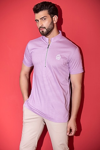 Mauve Knit T-shirt by AMIT ARORA