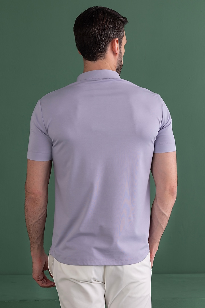 Lilac Knit T-Shirt by AMIT ARORA at Pernia's Pop Up Shop