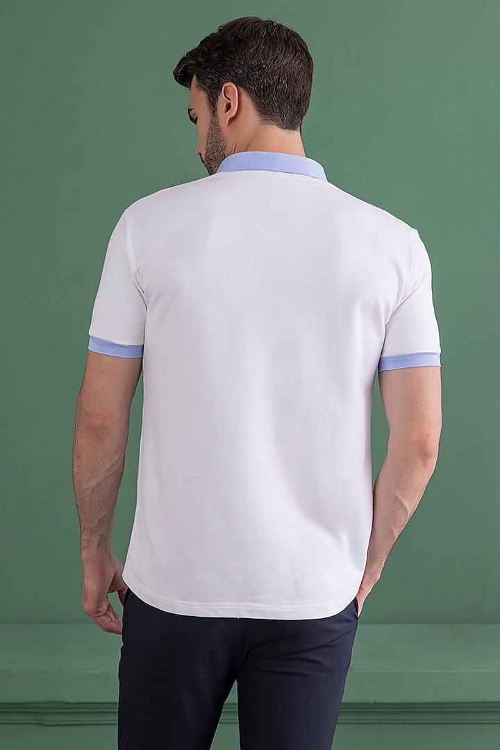 White Knit T-Shirt by AMIT ARORA at Pernia's Pop Up Shop