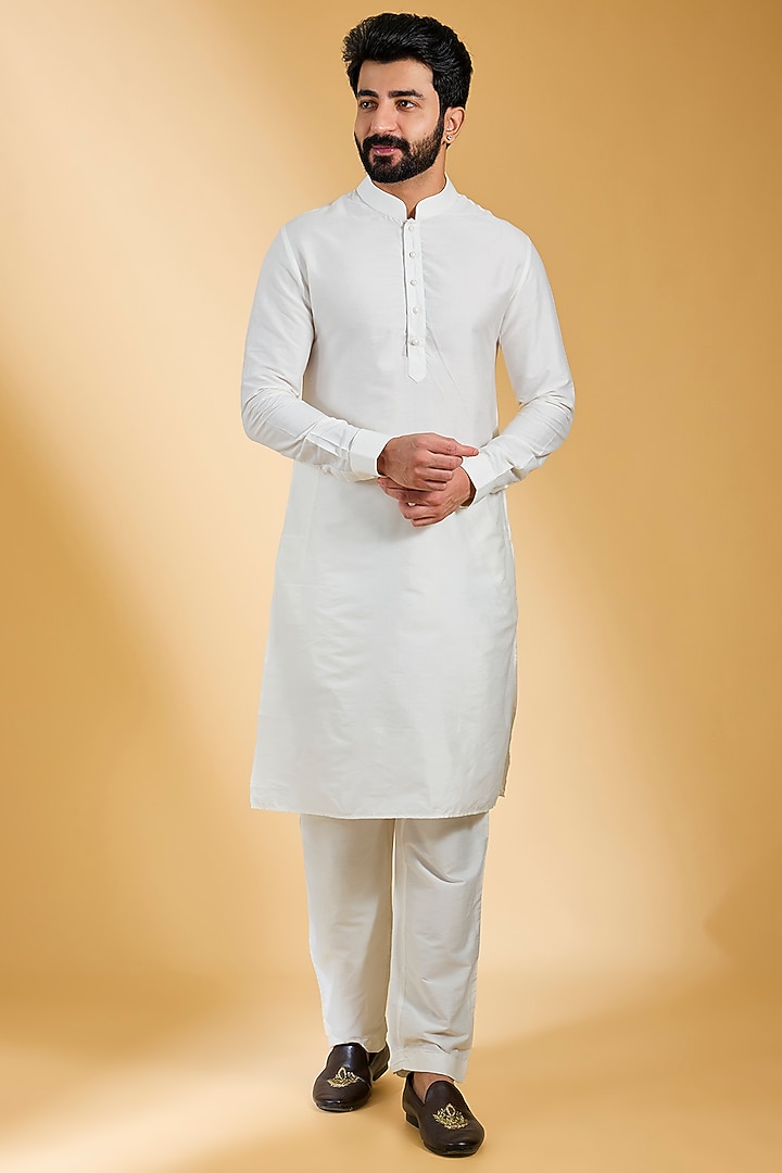 Mint Textured Rayon & Cotton Silk Hand Embroidered Bundi Jacket Set by AMIT ARORA at Pernia's Pop Up Shop