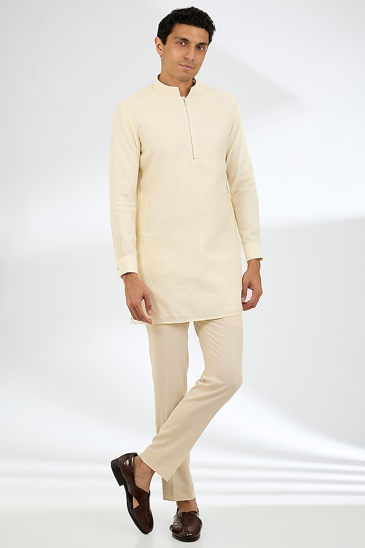 Mint Green Raw Silk Wedding Indowestern Set by AMIT ARORA at Pernia's Pop Up Shop