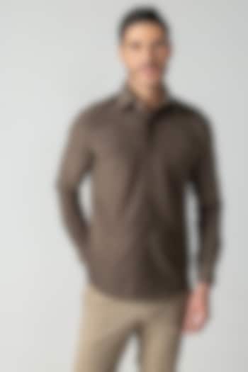 Olive Green Polynosic Hand Embroidered Party Wear Shirt by AMIT ARORA at Pernia's Pop Up Shop