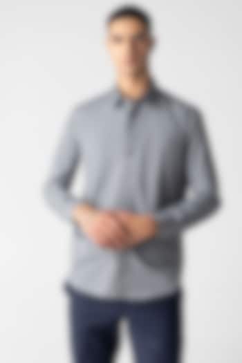 Grey Cotton Party Wear Shirt by AMIT ARORA at Pernia's Pop Up Shop