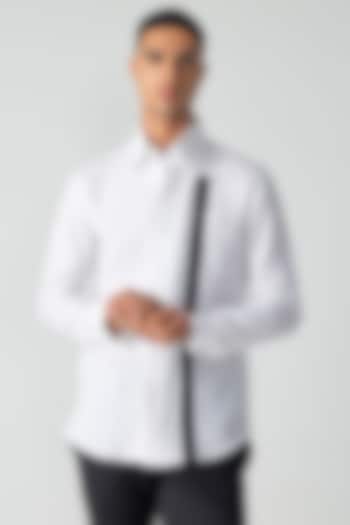 White Linen Party Wear Shirt by AMIT ARORA at Pernia's Pop Up Shop