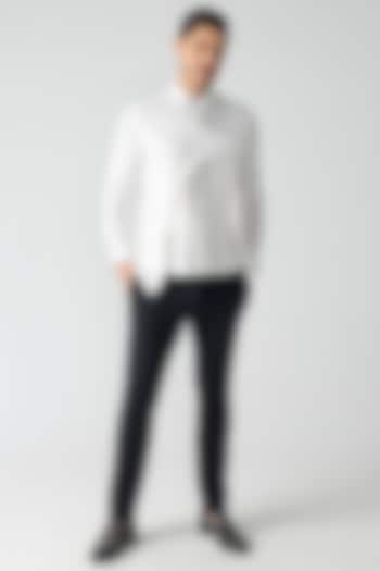 White Tencel Party Wear Shirt by AMIT ARORA at Pernia's Pop Up Shop