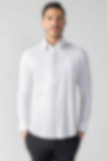 White Cotton Party Wear Shirt by AMIT ARORA at Pernia's Pop Up Shop