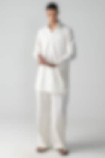 Ivory Crepe Co-Ord Set by AMIT ARORA at Pernia's Pop Up Shop