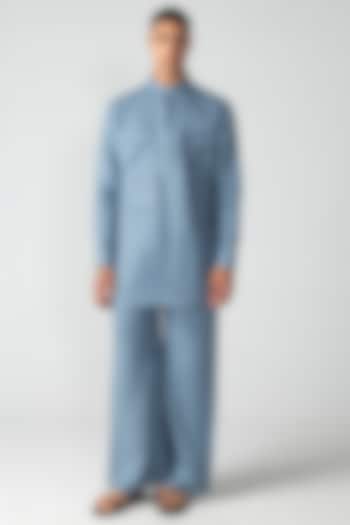 Sky Blue Crepe Co-Ord Set by AMIT ARORA at Pernia's Pop Up Shop