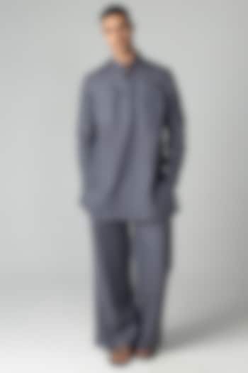 Grey Linen Co-Ord Set by AMIT ARORA at Pernia's Pop Up Shop