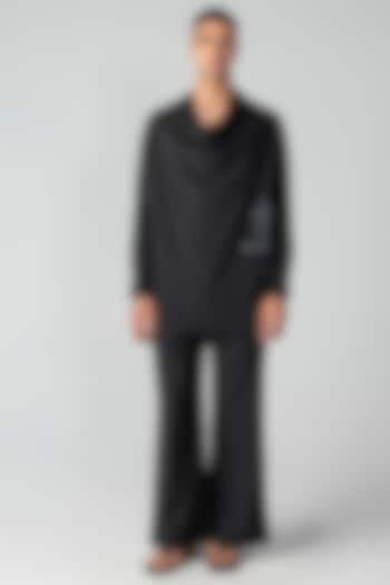Black Crepe Co-Ord Set by AMIT ARORA at Pernia's Pop Up Shop
