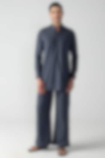 Dark Grey Crepe Co-Ord Set by AMIT ARORA at Pernia's Pop Up Shop
