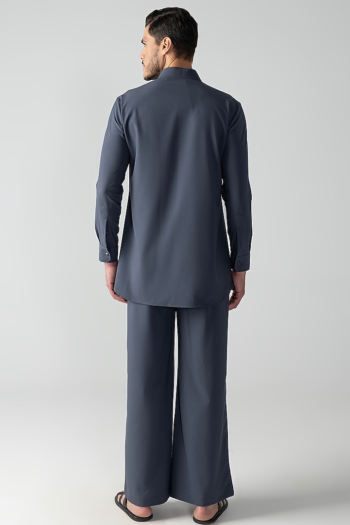 Dark Grey Crepe Co-Ord Set by AMIT ARORA at Pernia's Pop Up Shop