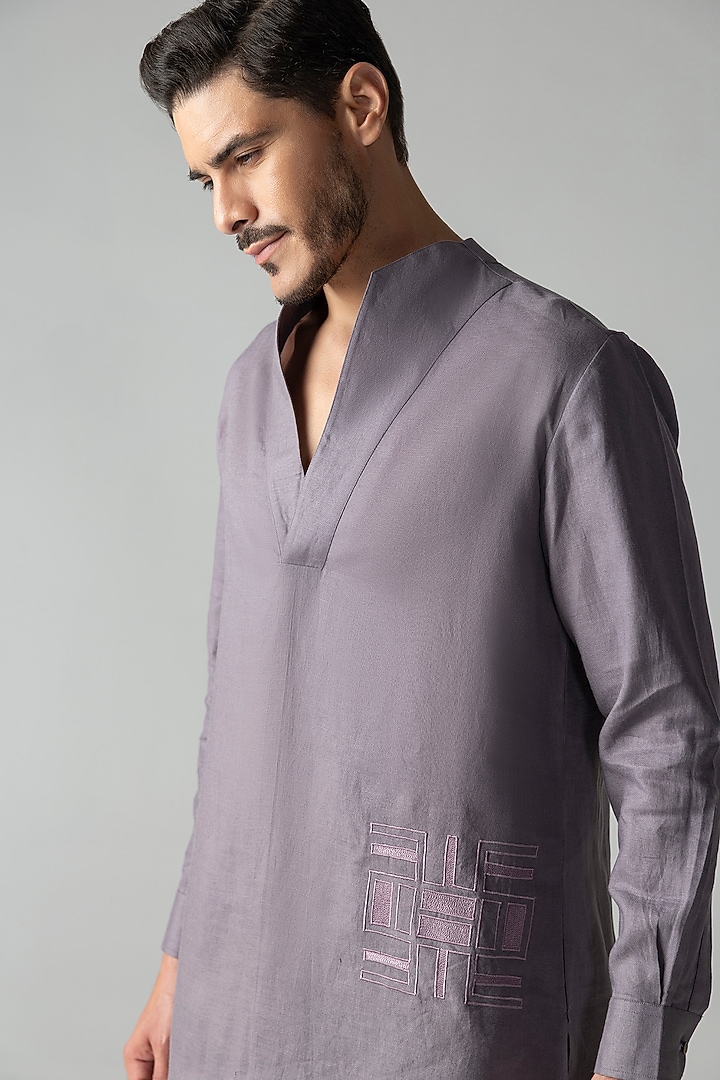 Mauve Crepe Co-Ord Set by AMIT ARORA at Pernia's Pop Up Shop
