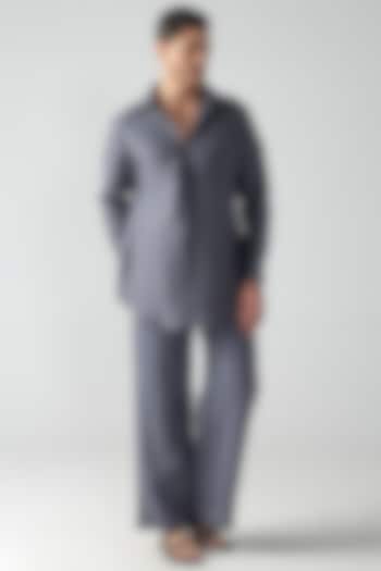 Grey Linen Co-Ord Set by AMIT ARORA at Pernia's Pop Up Shop