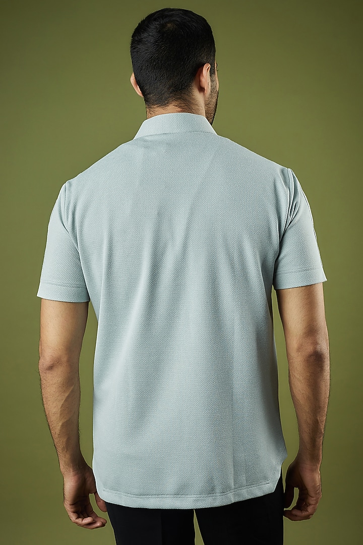 Mint Knit T-Shirt by AMIT ARORA at Pernia's Pop Up Shop