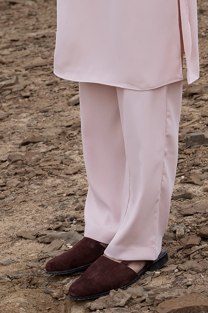 Pink Knit Embellished Kurta Set by AMIT ARORA at Pernia's Pop Up Shop