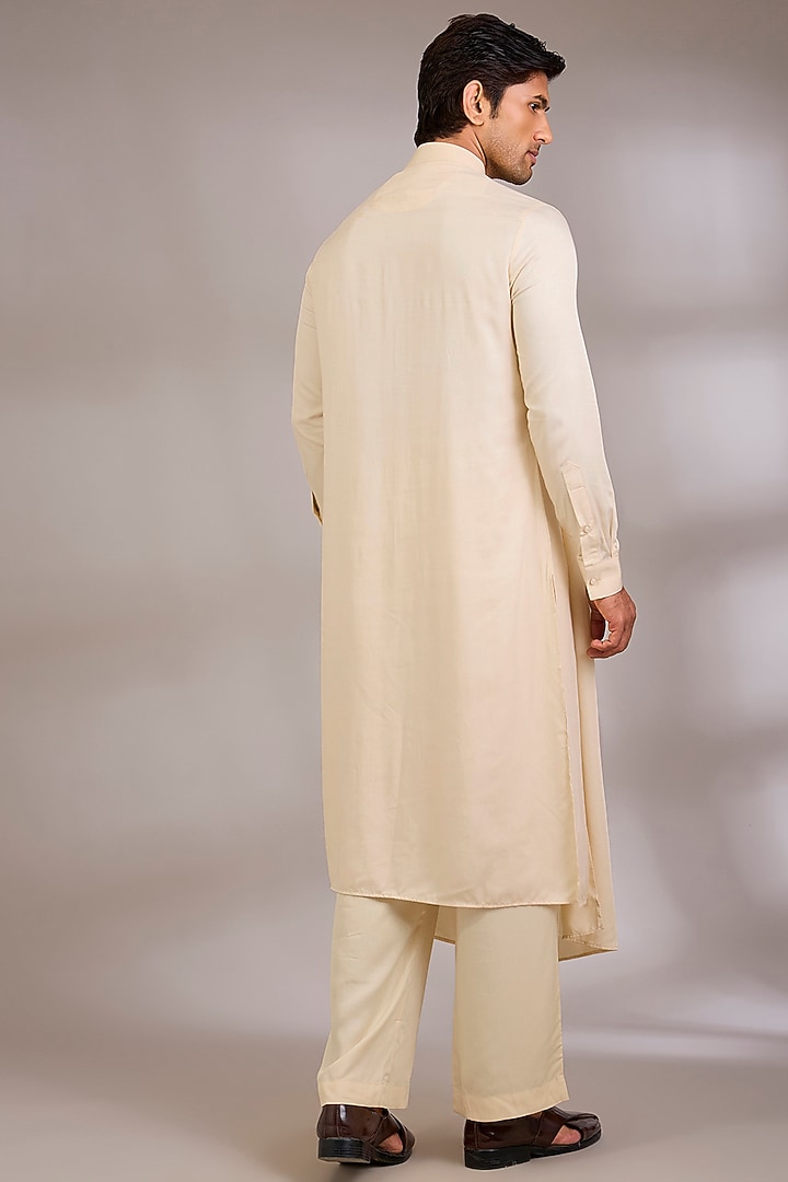 Light Gold Silk Groom Sherwani Set by AMIT ARORA at Pernia's Pop Up Shop