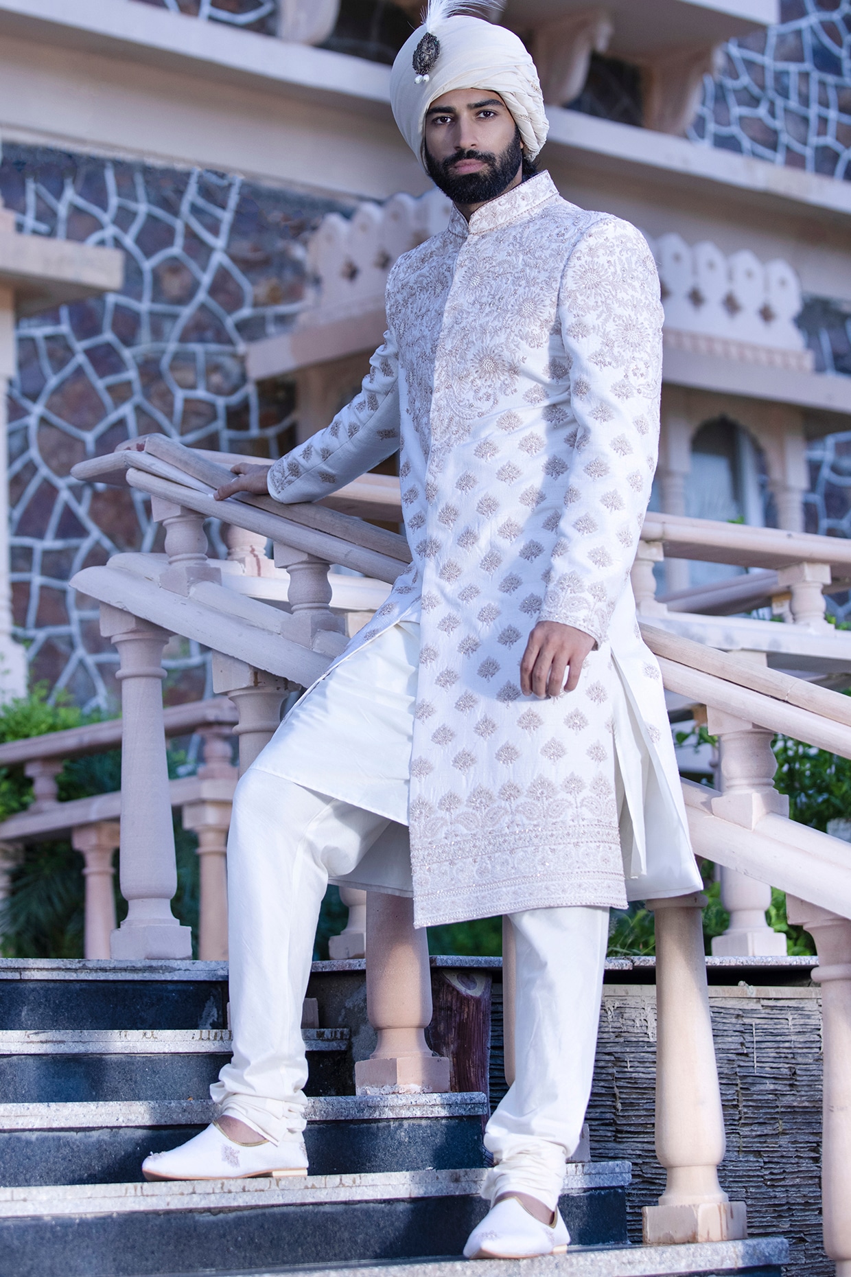 sherwani white colour