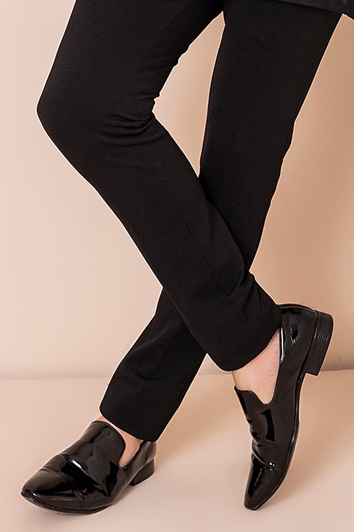 Black Knit Cord Jodhpuri Set by AMIT ARORA at Pernia's Pop Up Shop