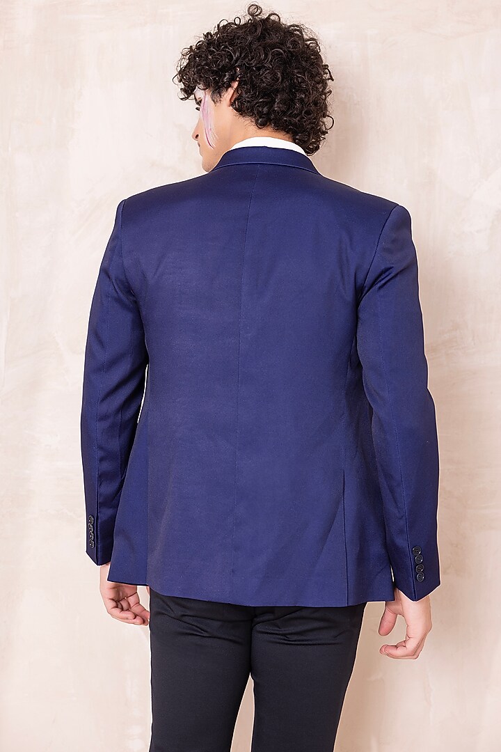 Blue Banana Crepe Printed Blazer by AMIT ARORA at Pernia's Pop Up Shop