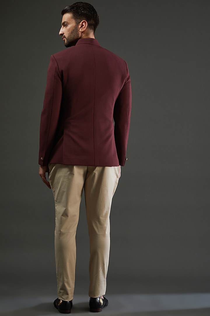 Beige Cotton Polo Pants by AMIT ARORA at Pernia's Pop Up Shop