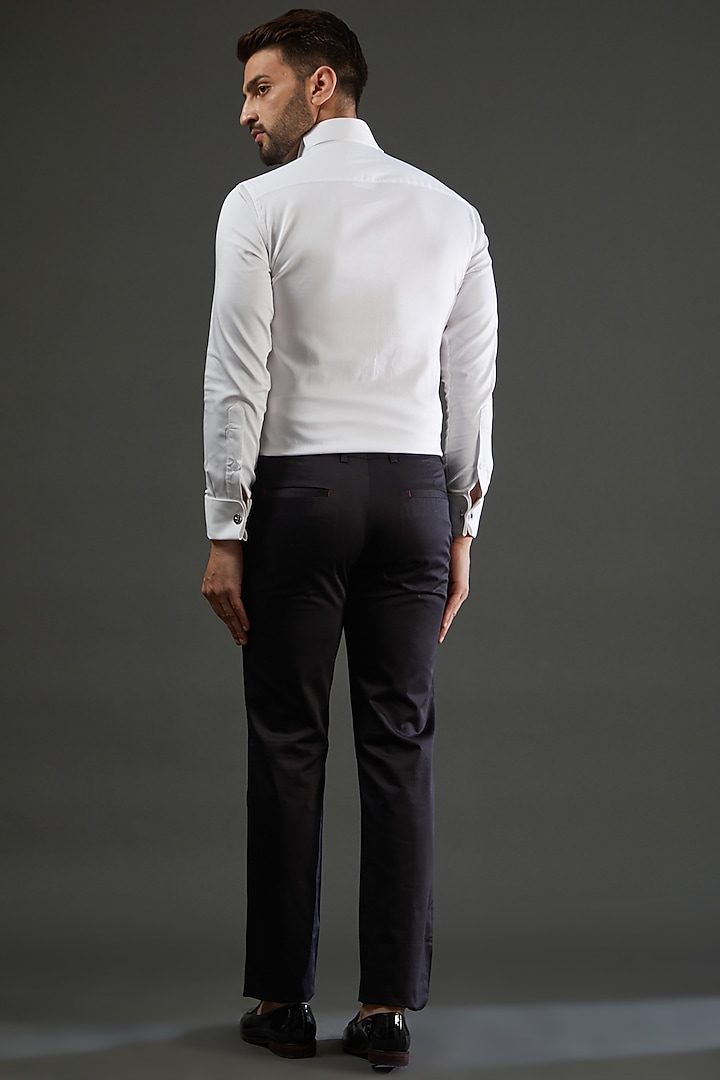 White Cotton Party Wear Shirt by AMIT ARORA at Pernia's Pop Up Shop