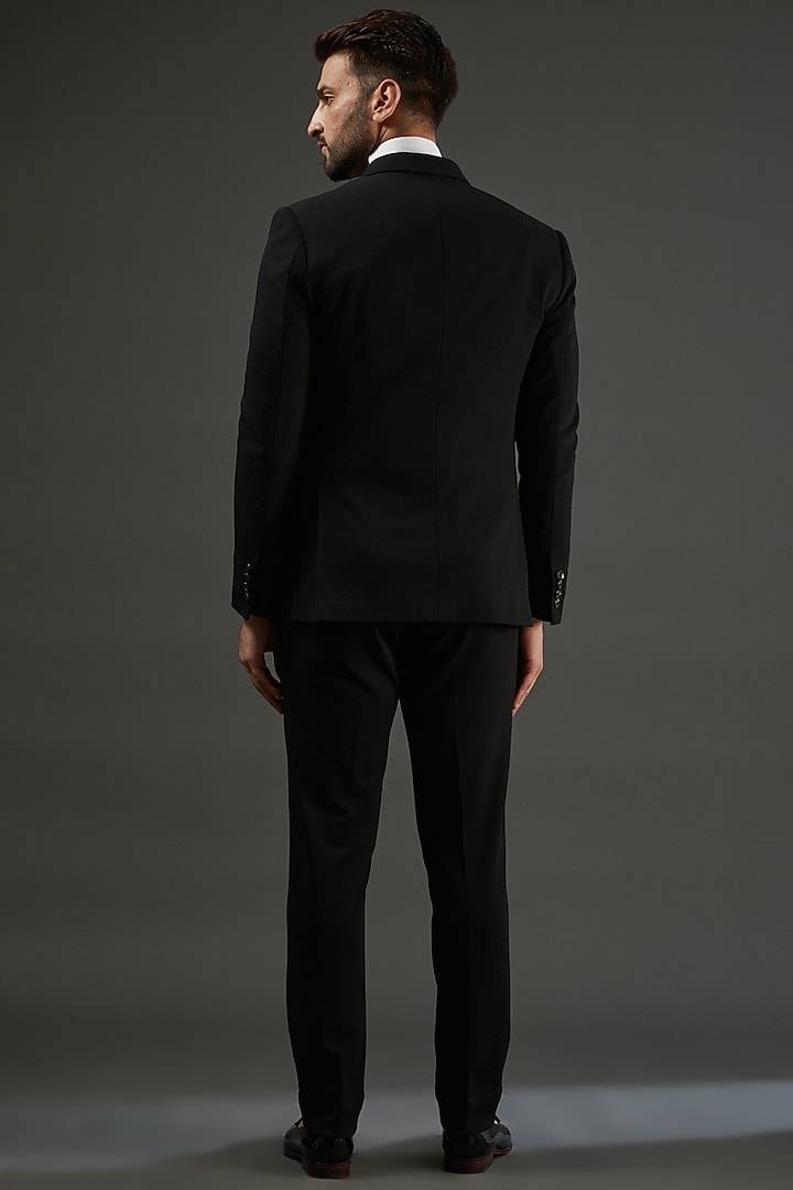 Black Knit Blazer by AMIT ARORA at Pernia's Pop Up Shop