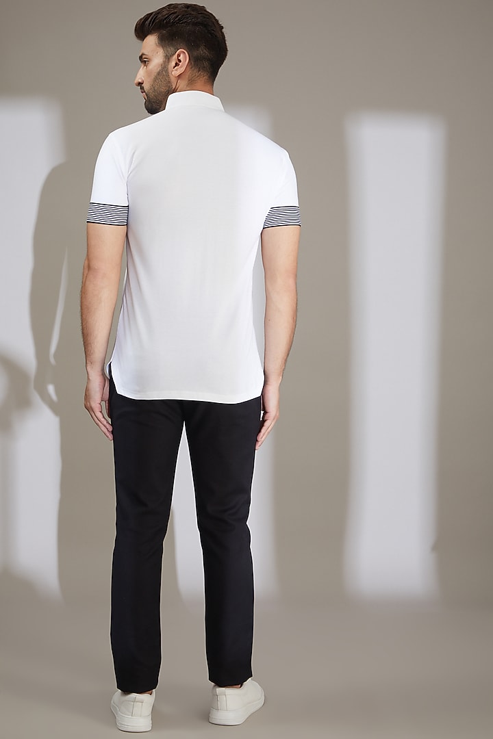 White T-Shirt in Knit by AMIT ARORA at Pernia's Pop Up Shop