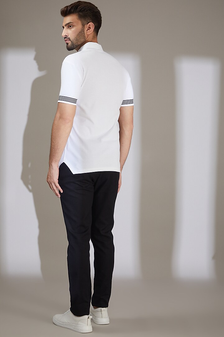 White Knit T-Shirt by AMIT ARORA at Pernia's Pop Up Shop