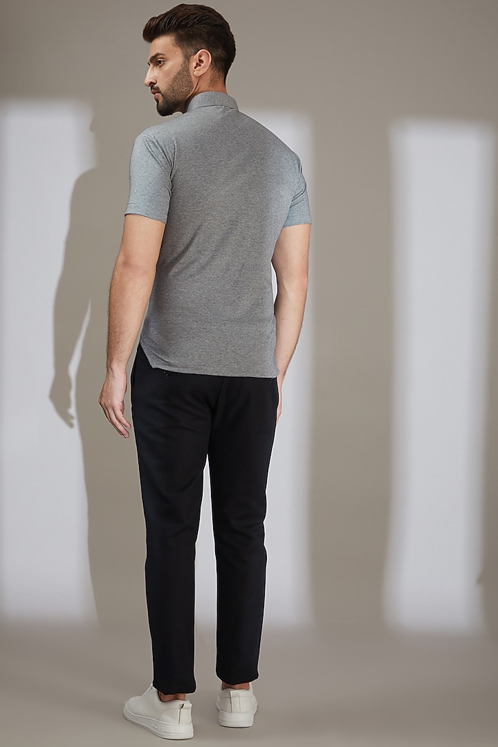 Grey T-Shirt in Knit by AMIT ARORA at Pernia's Pop Up Shop