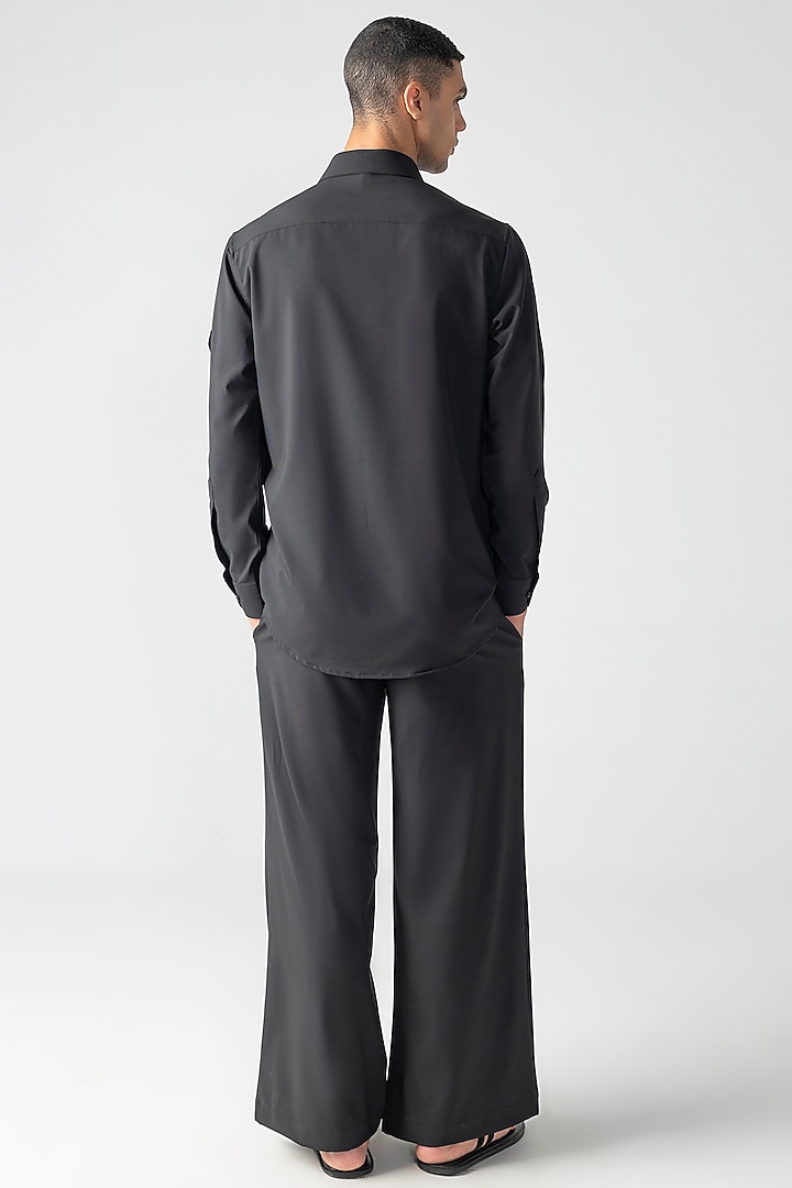 Black Crepe Co-Ord Set by AMIT ARORA at Pernia's Pop Up Shop