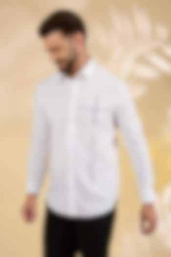 White Polynosic Party Wear Shirt by AMIT ARORA at Pernia's Pop Up Shop