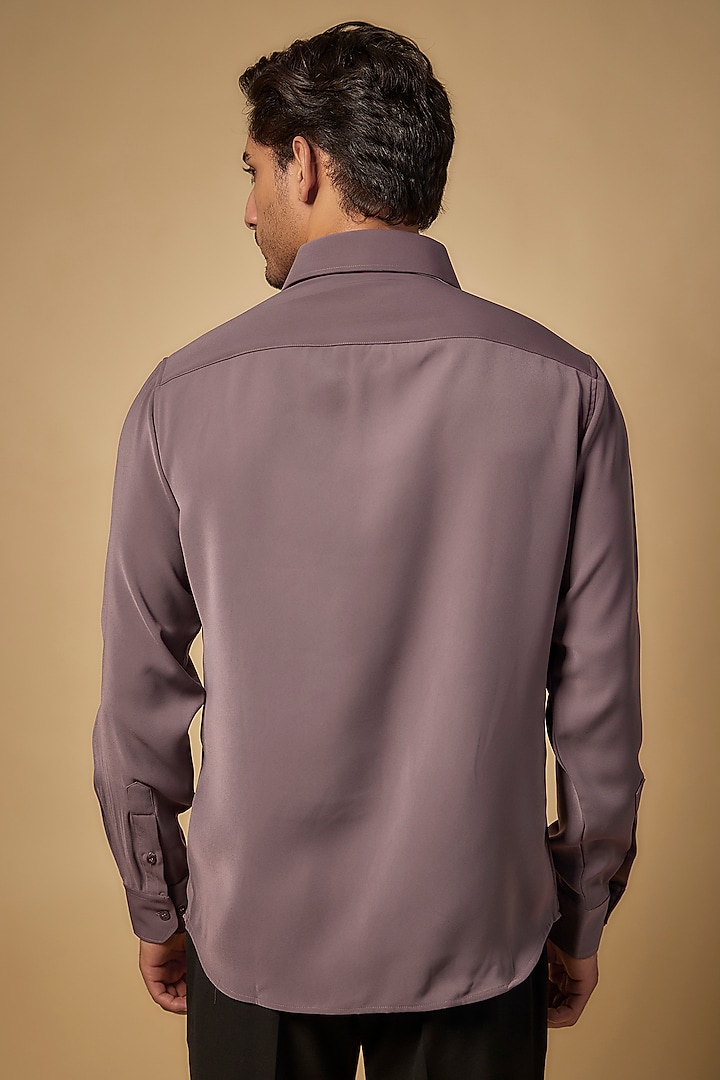 Purple Polysonic Party Wear Shirt by AMIT ARORA at Pernia's Pop Up Shop