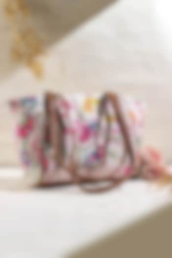 Multi-Colored Premium Cotton Floral Tote Bag by AMYRA
