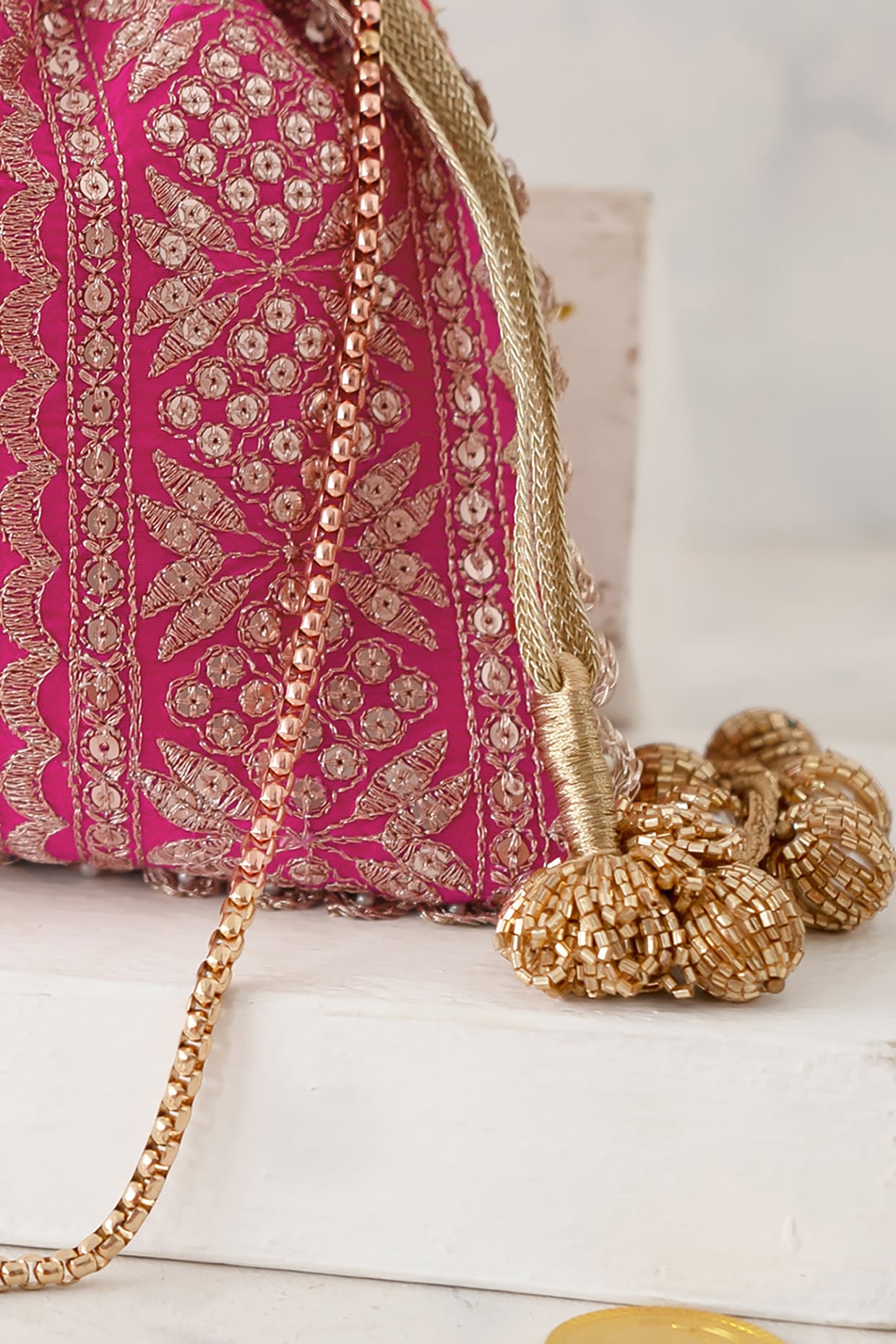 Peach Velvet Embroidered Potli Bag, Handcrafted Ethnic Handbag for Women,  Wedding and Anniversary Gifts for Her, Diwali Festive Bags - Etsy
