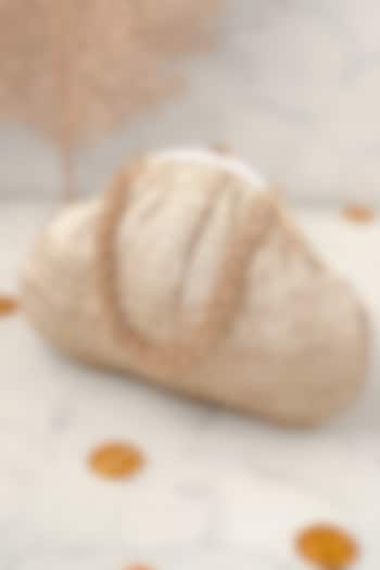 Cream Poly Silk Embroidered Purse by AMYRA at Pernia's Pop Up Shop