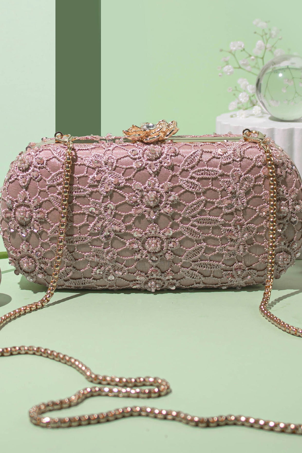 Mauve clutch on sale