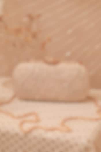 Grey Georgette Thread Embroidered Clutch by AMYRA at Pernia's Pop Up Shop